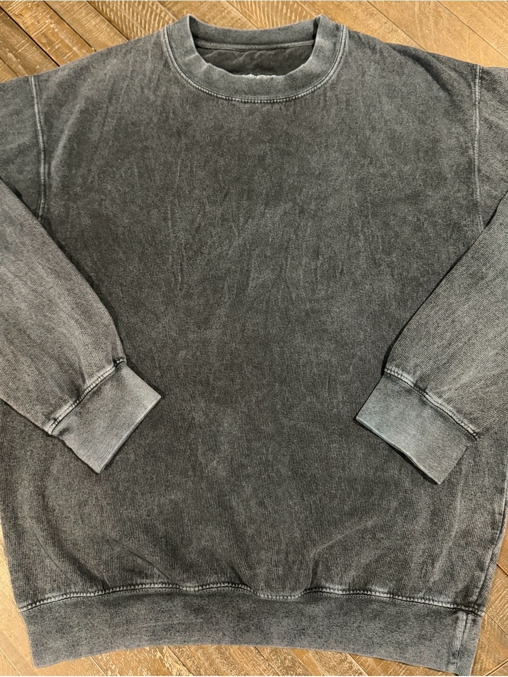 U.S. Vintage Garment Dyed Charcoal Crewneck Sweatshirt – Size